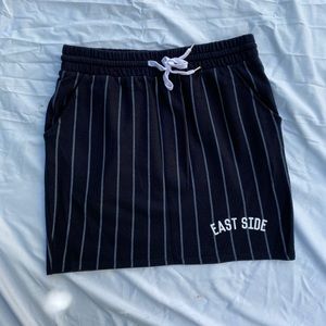 Black Striped Mini Skirt